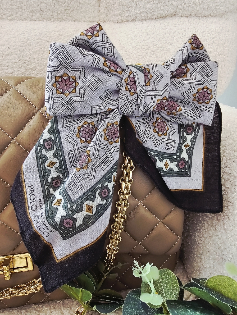 Paolo Gucci Gray vintage scarf / hanky